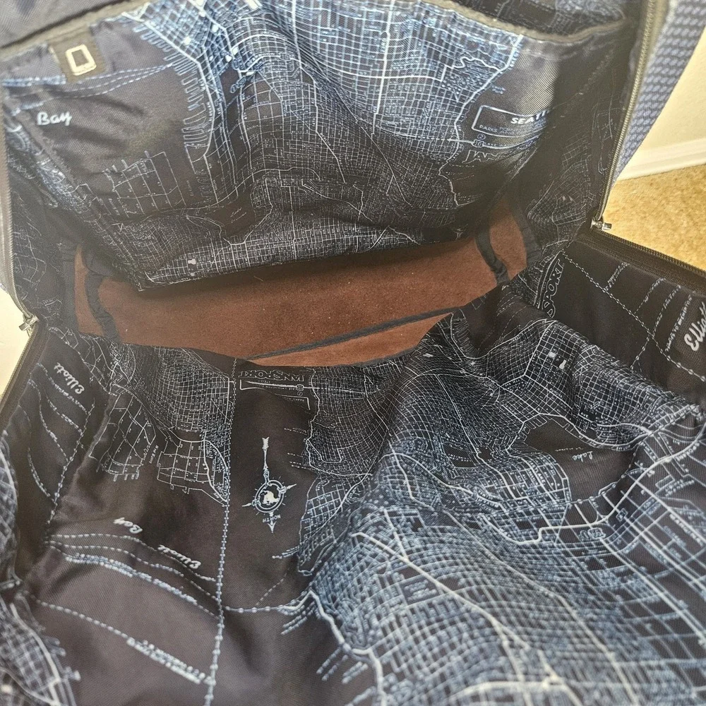 Jansport Suede Bottom Backpack Map Of Seattle Interior Laptop and Tablet Sleeve